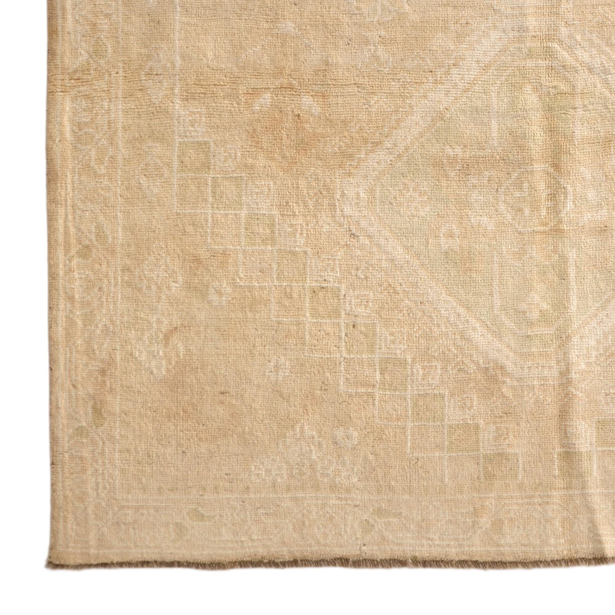 6' 4 x 9' 8 Hand Knotted Oushak Wool Rug