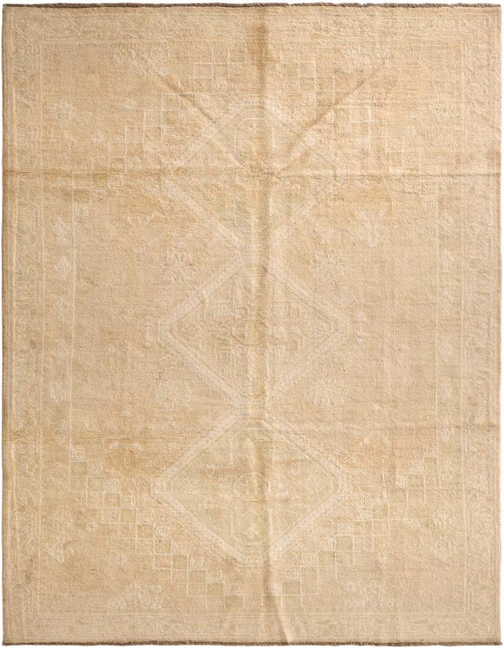Detail image of 6' 4 x 9' 8 Hand Knotted Oushak Wool Rug