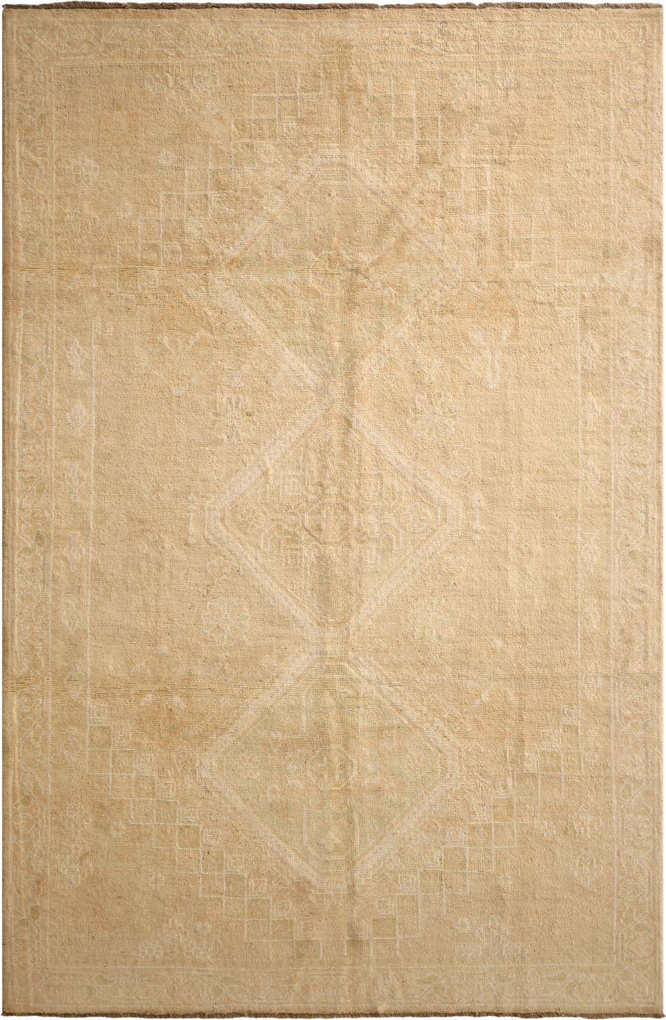 6' 4 x 9' 8 Hand Knotted Oushak Wool Rug