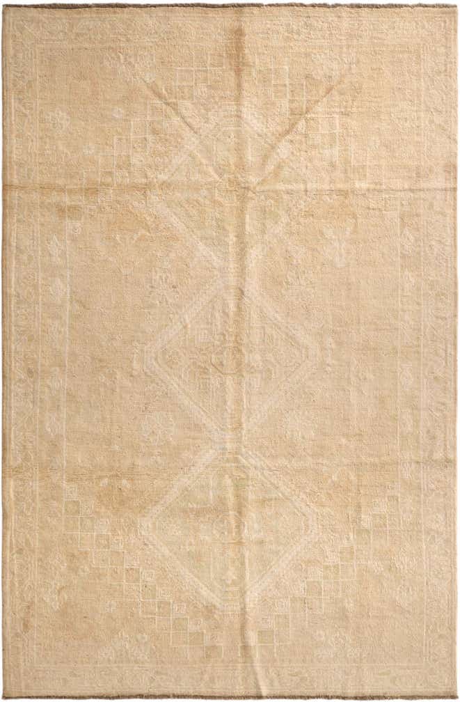 6' 4 x 9' 8 Hand Knotted Oushak Wool Rug