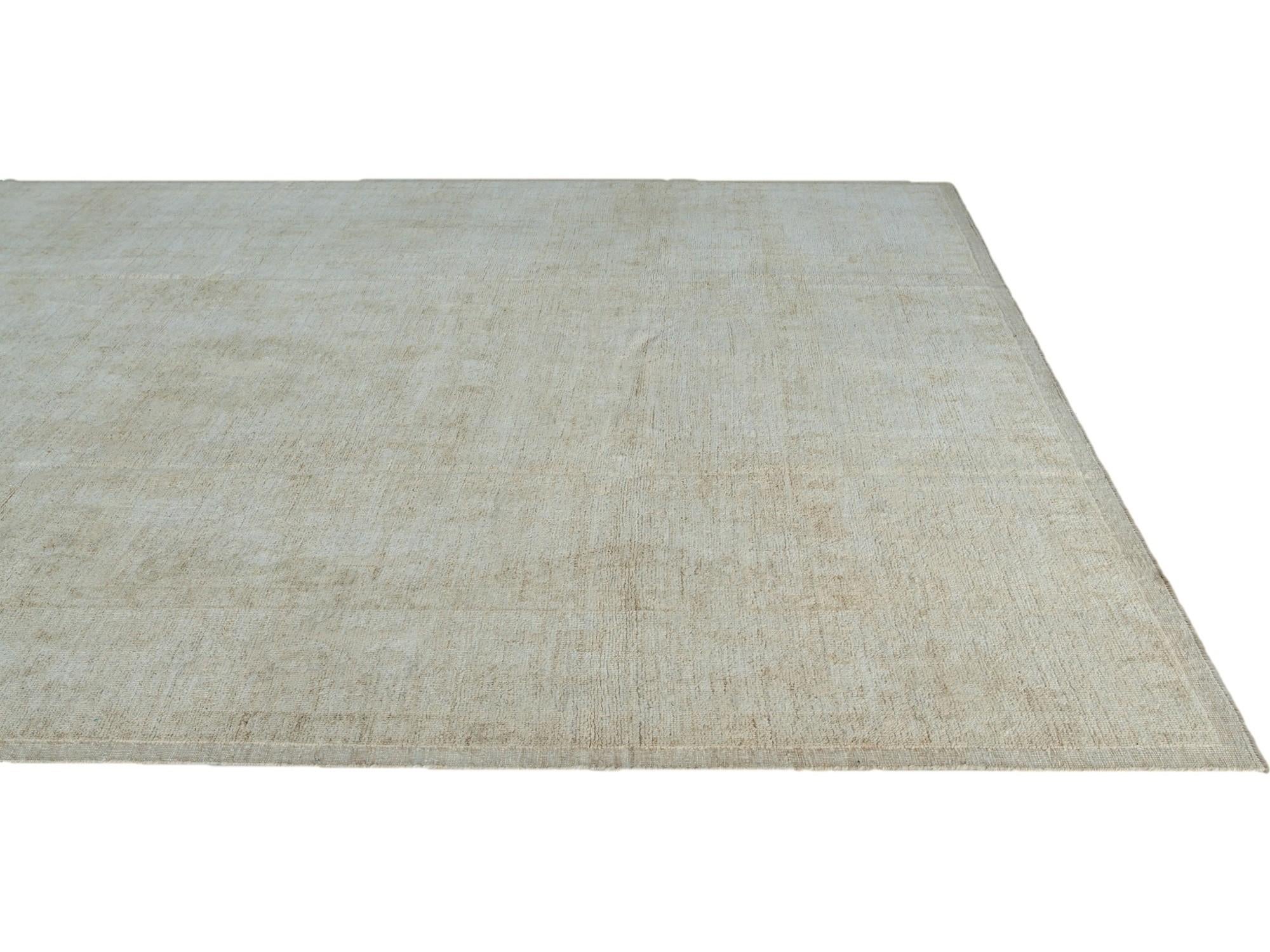10' 2 x 14' 2 Hand Knotted Oushak Wool Rug