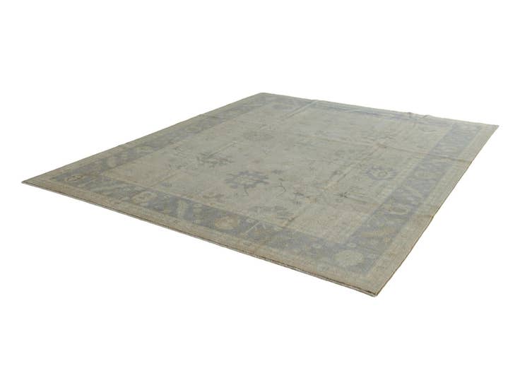 Detail image of 9' 1 x 11' 2 Hand Knotted Oushak Wool Rug