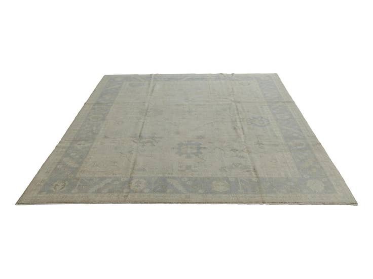 Detail image of 9' 1 x 11' 2 Hand Knotted Oushak Wool Rug