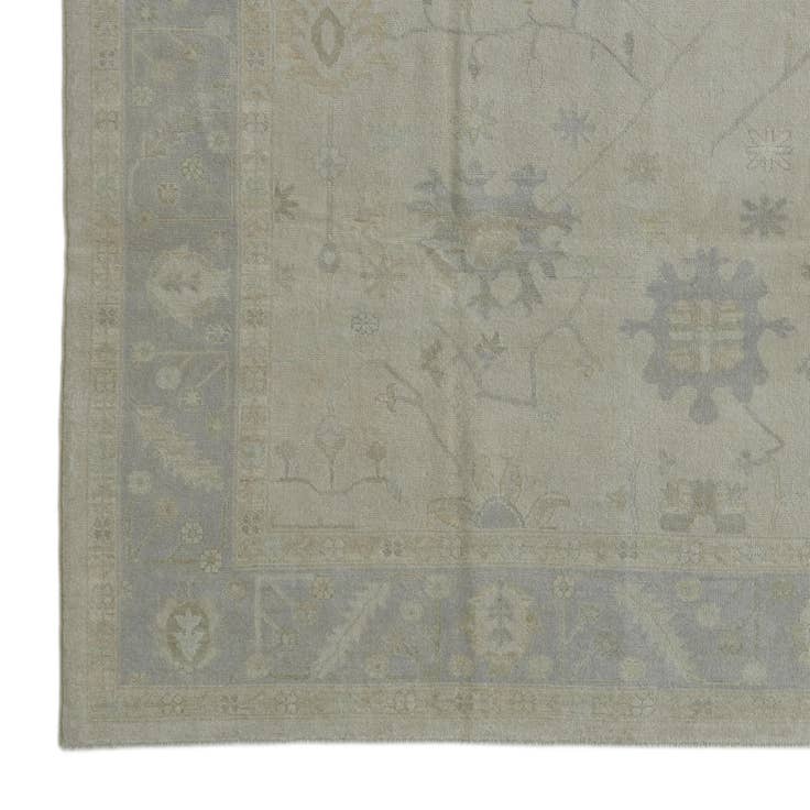 Detail image of 9' 1 x 11' 2 Hand Knotted Oushak Wool Rug