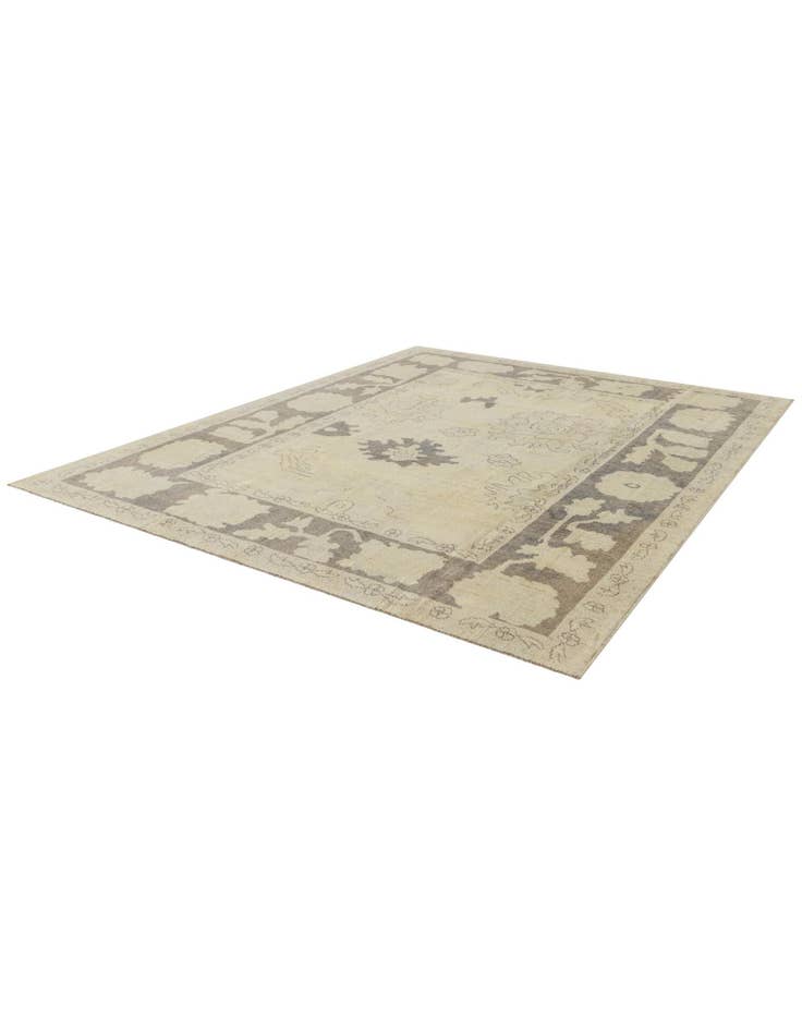 Detail image of 8' 5 x 10' 2 Hand Knotted Oushak Wool Rug