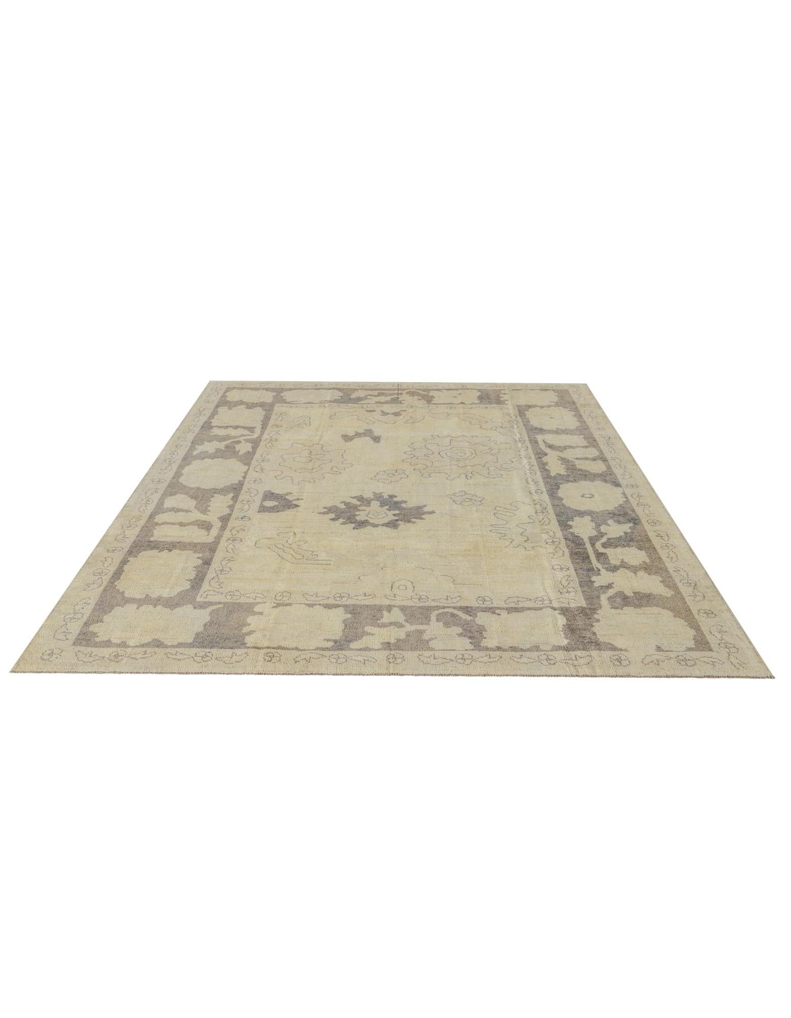 8' 5 x 10' 2 Hand Knotted Oushak Wool Rug