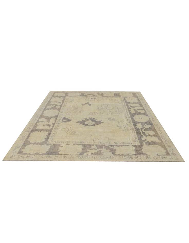 Detail image of 8' 5 x 10' 2 Hand Knotted Oushak Wool Rug