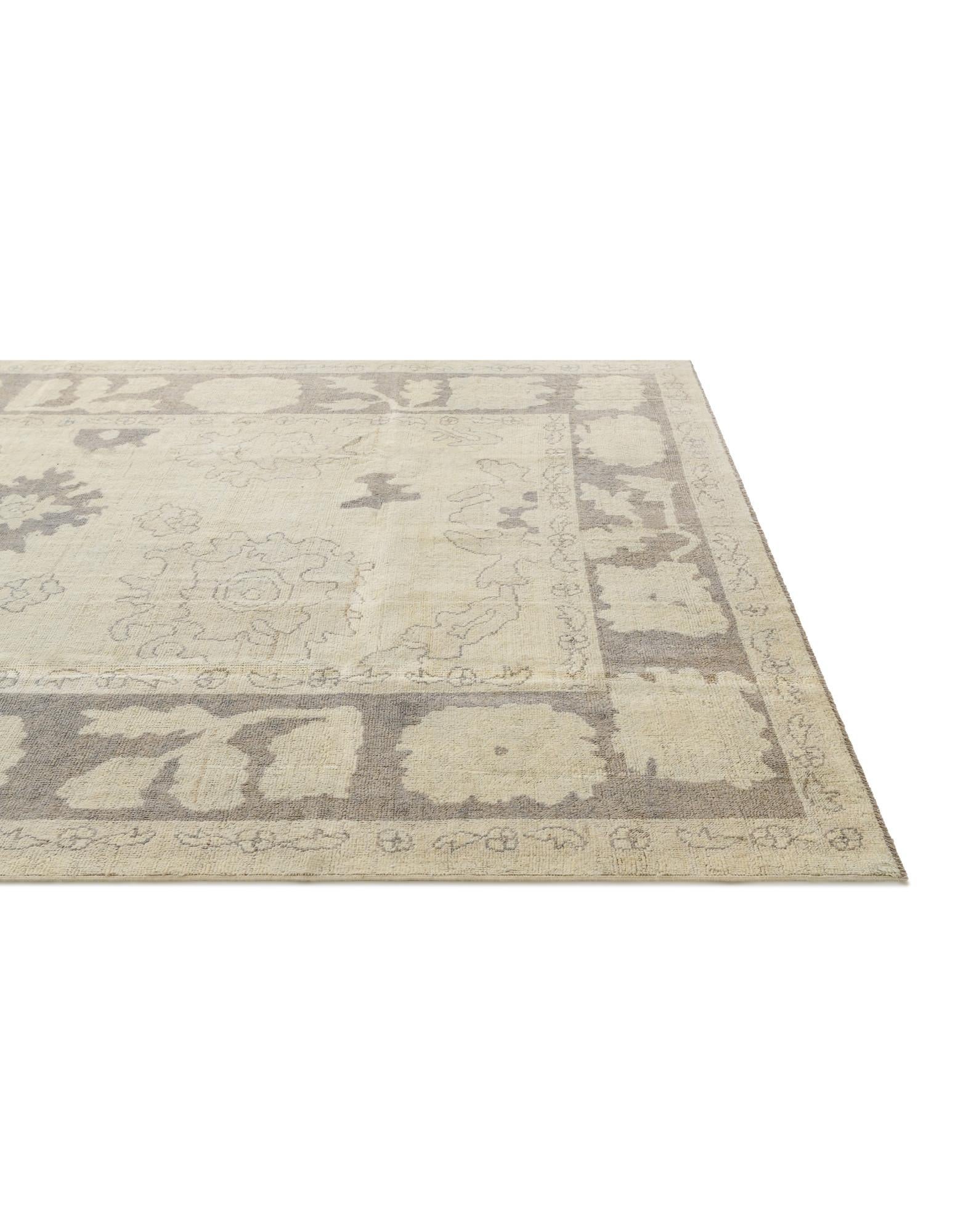 8' 5 x 10' 2 Hand Knotted Oushak Wool Rug