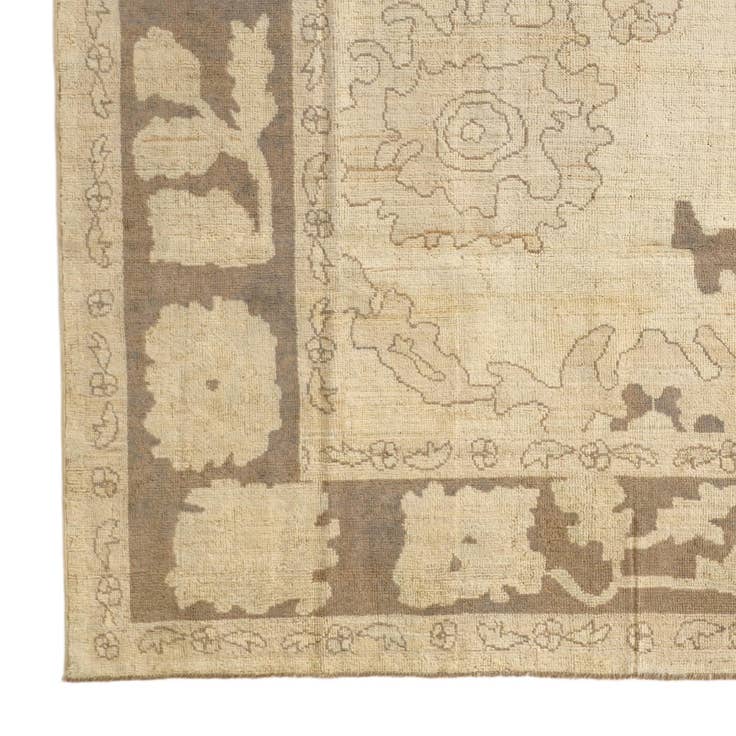 Detail image of 8' 5 x 10' 2 Hand Knotted Oushak Wool Rug