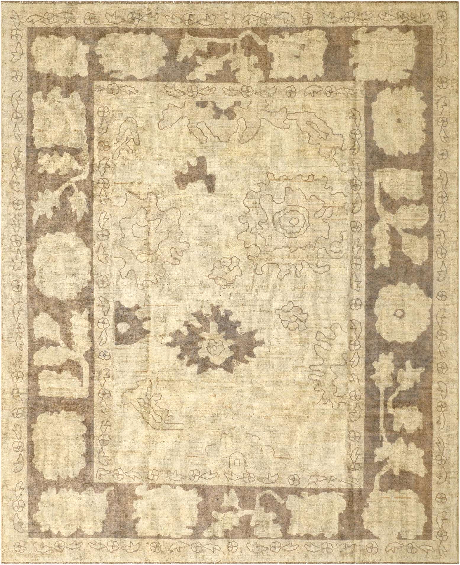 8' 5 x 10' 2 Hand Knotted Oushak Wool Rug