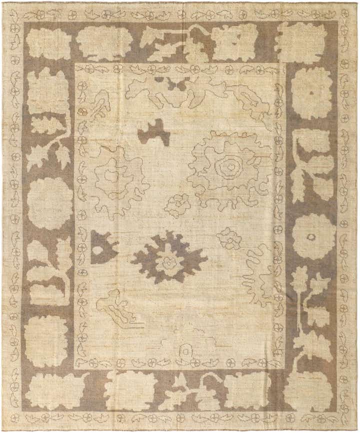 8' 5 x 10' 2 Hand Knotted Oushak Wool Rug