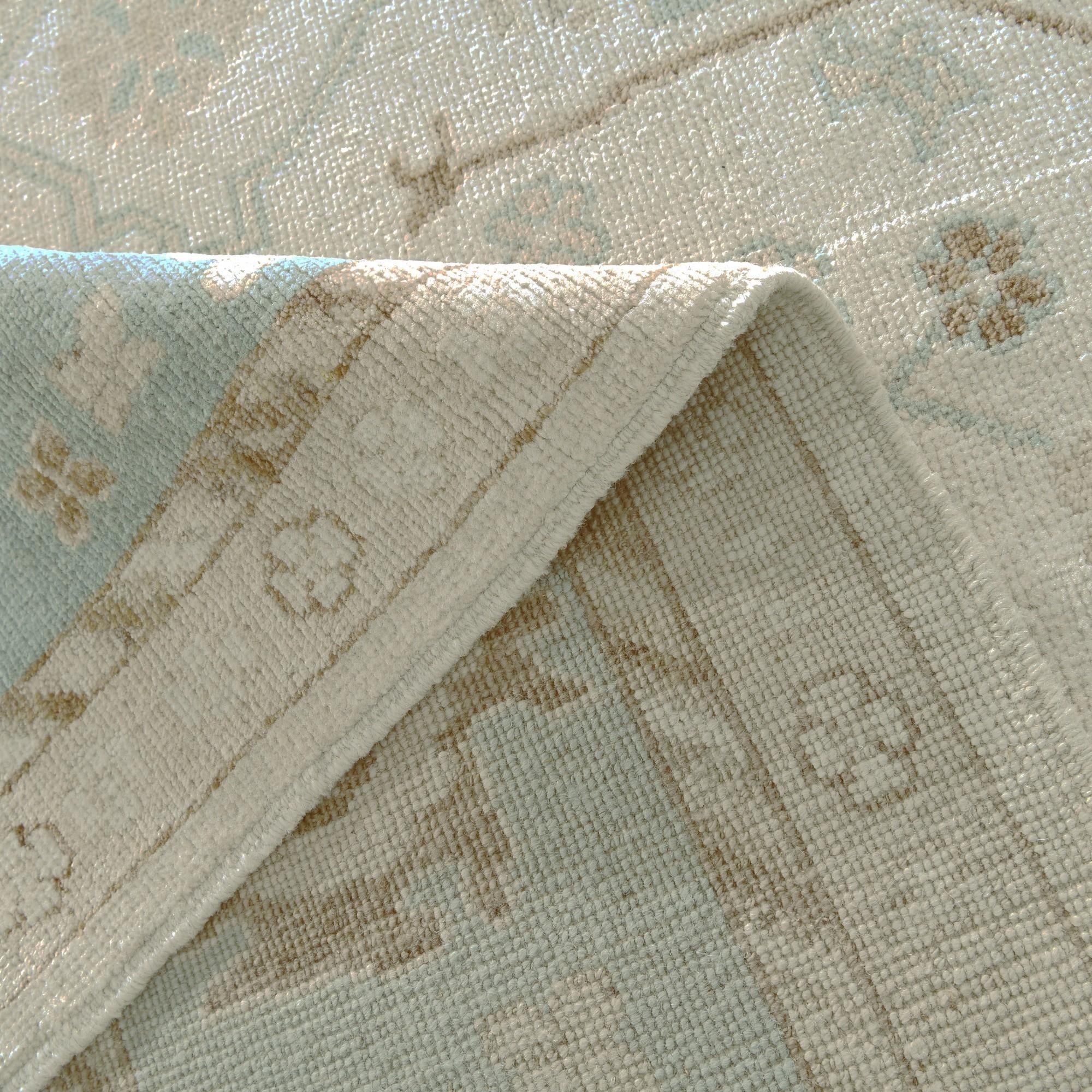 9' 2 x 12' 3 Hand Knotted Oushak Wool Rug