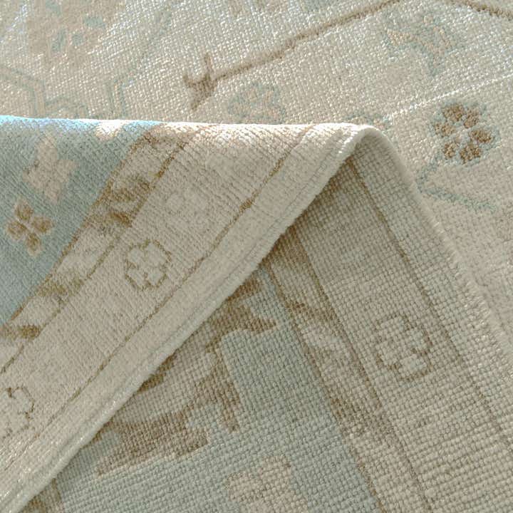 9' 2 x 12' 3 Hand Knotted Oushak Wool Rug