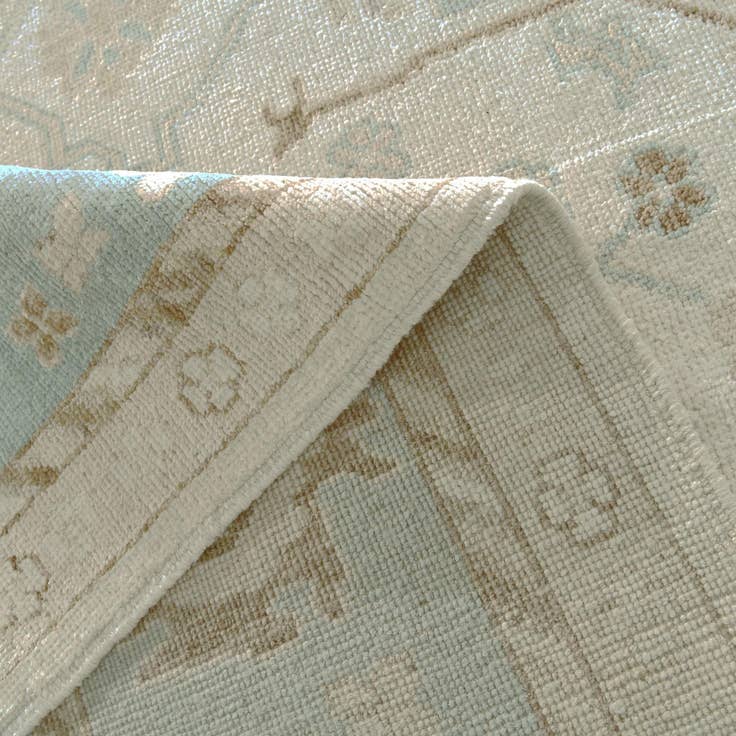 Detail image of 9' 2 x 12' 3 Hand Knotted Oushak Wool Rug