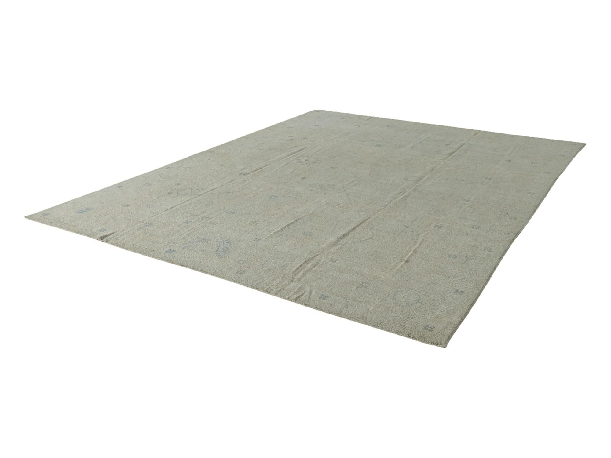 8' 10 x 11' 8 Hand Knotted Oushak Wool Rug