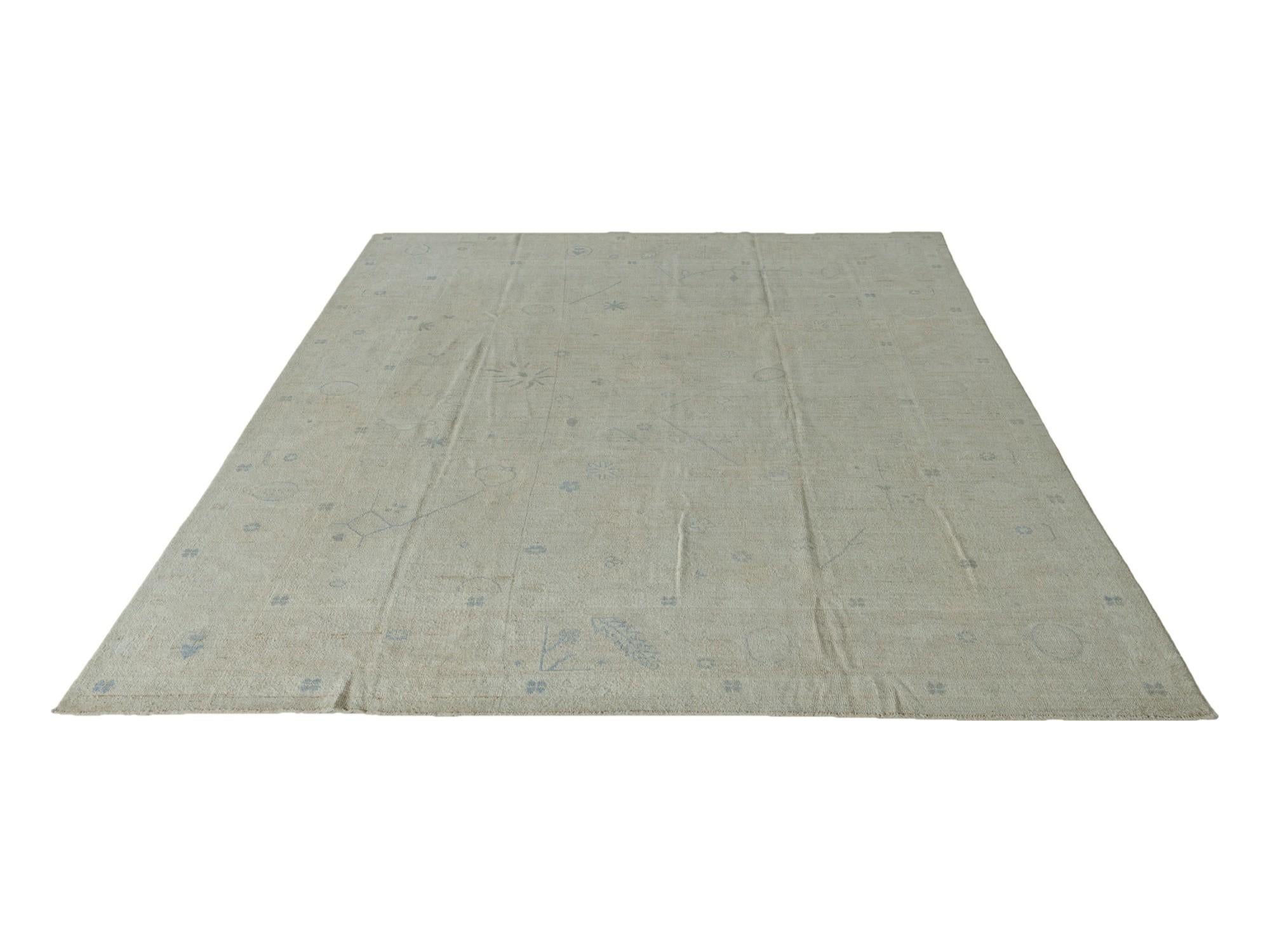 8' 10 x 11' 8 Hand Knotted Oushak Wool Rug