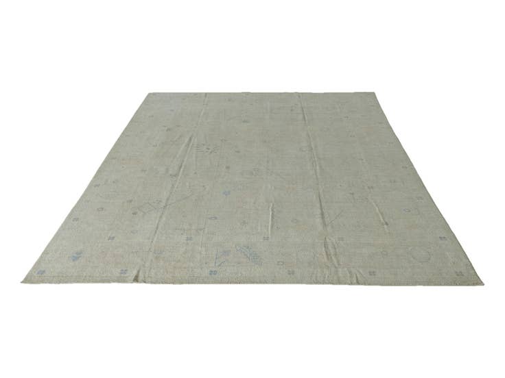 Detail image of 8' 10 x 11' 8 Hand Knotted Oushak Wool Rug