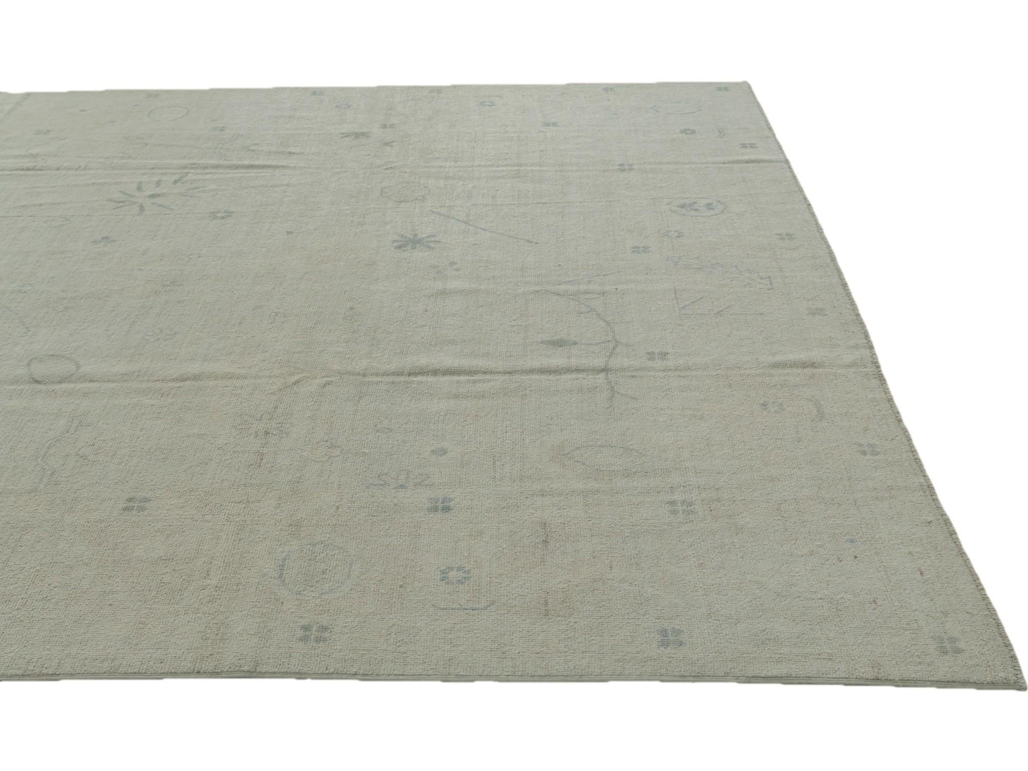 8' 10 x 11' 8 Hand Knotted Oushak Wool Rug