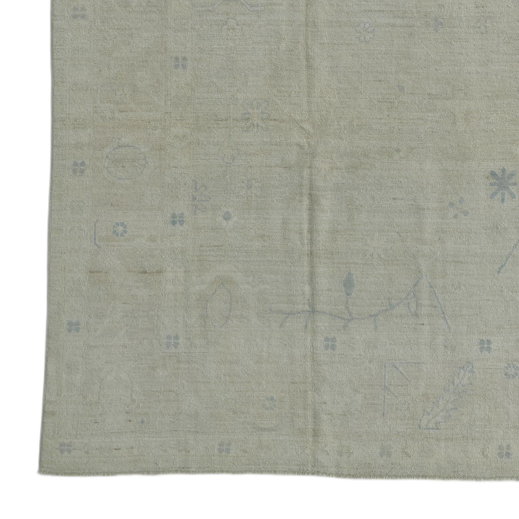 8' 10 x 11' 8 Hand Knotted Oushak Wool Rug