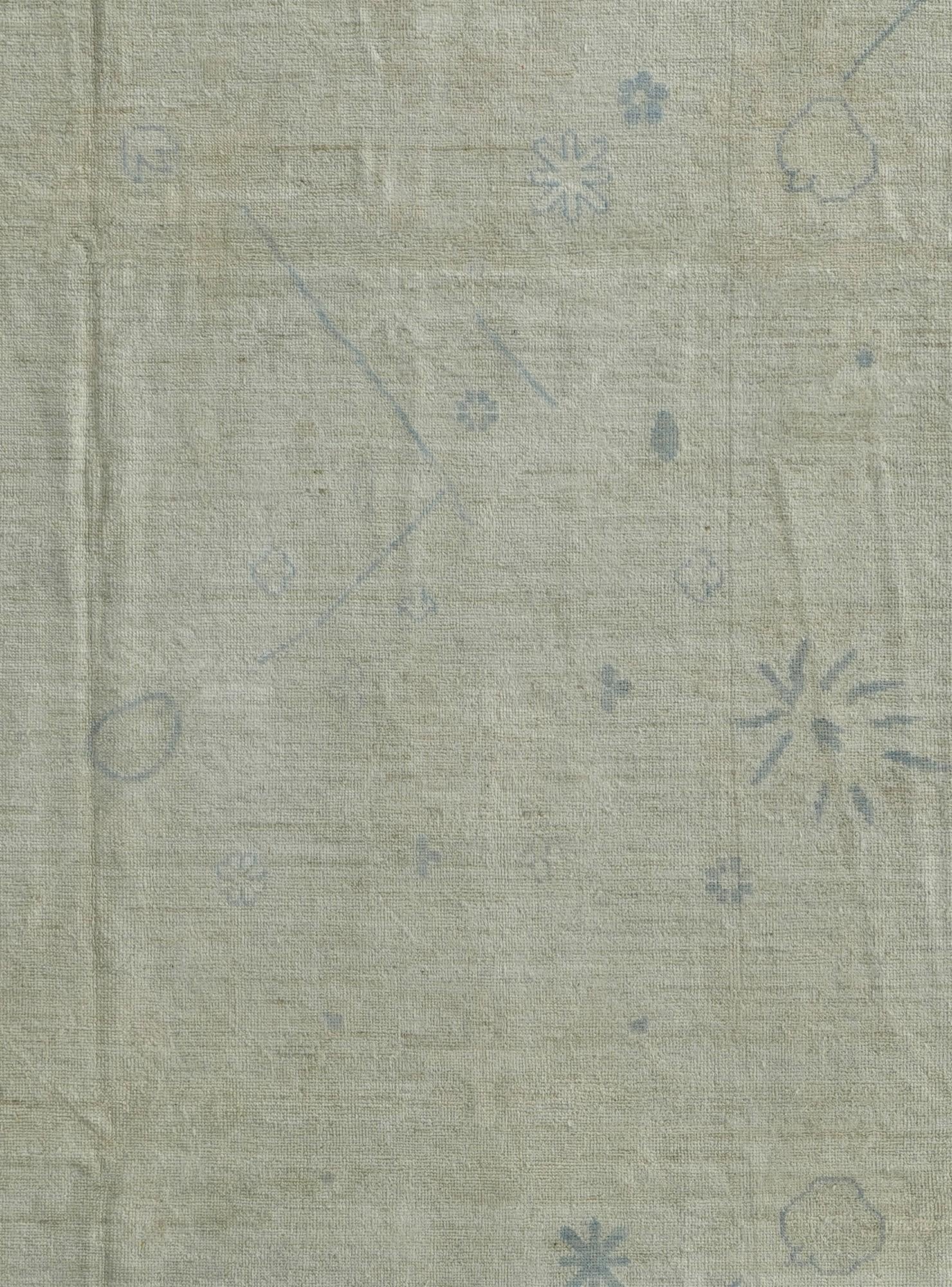 8' 10 x 11' 8 Hand Knotted Oushak Wool Rug