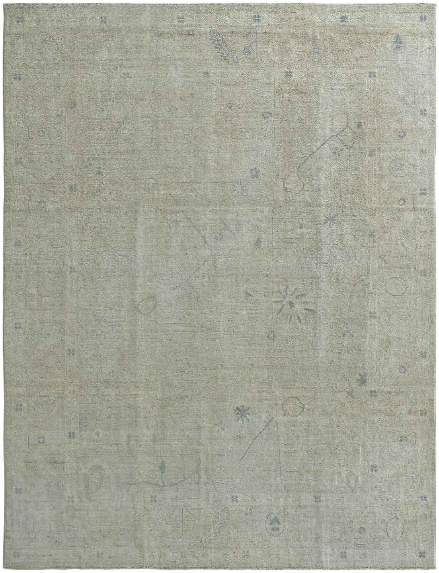8' 10 x 11' 8 Hand Knotted Oushak Wool Rug