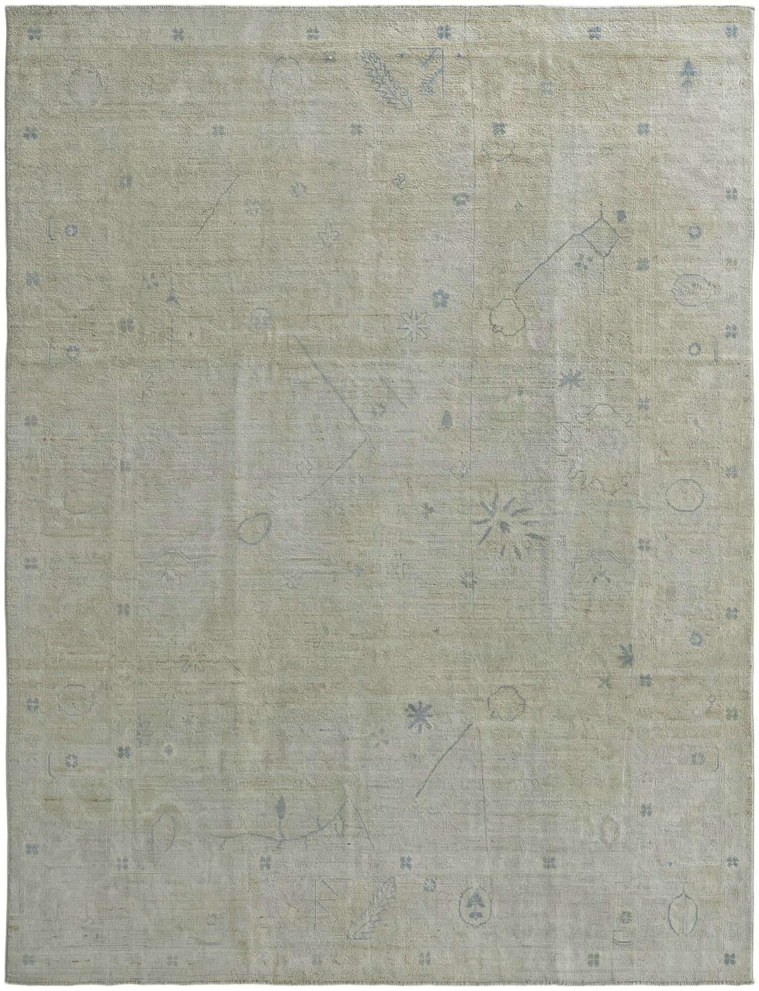 8' 10 x 11' 8 Hand Knotted Oushak Wool Rug
