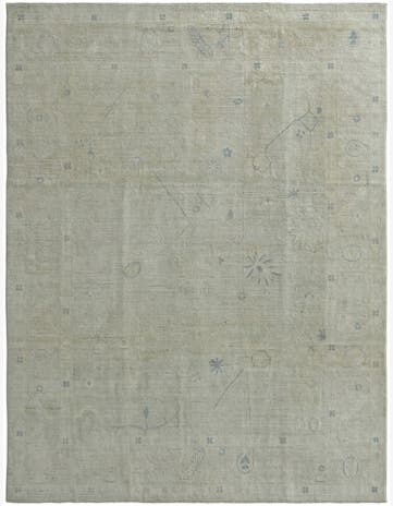 8' 10 x 11' 8 Hand Knotted Oushak Wool Rug