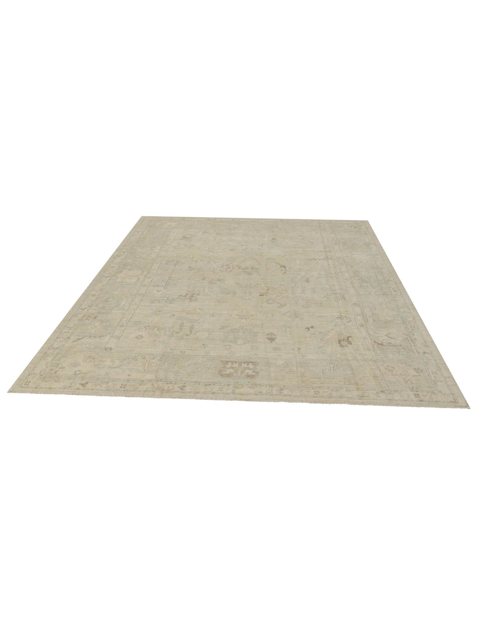 8' x 9' 10 Hand Knotted Oushak Wool Rug