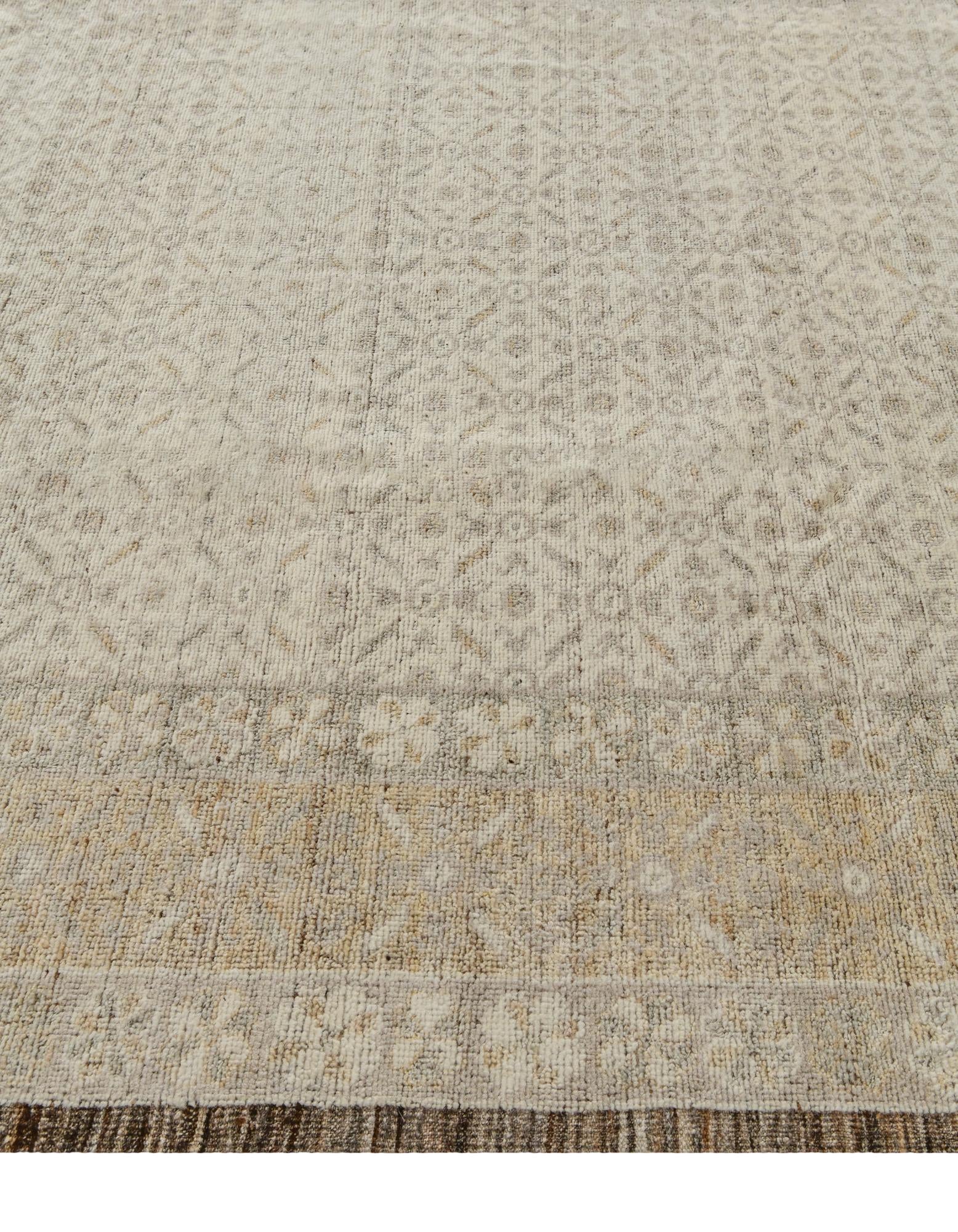 8' 3 x 10' 1 Hand Knotted Oushak Wool Rug