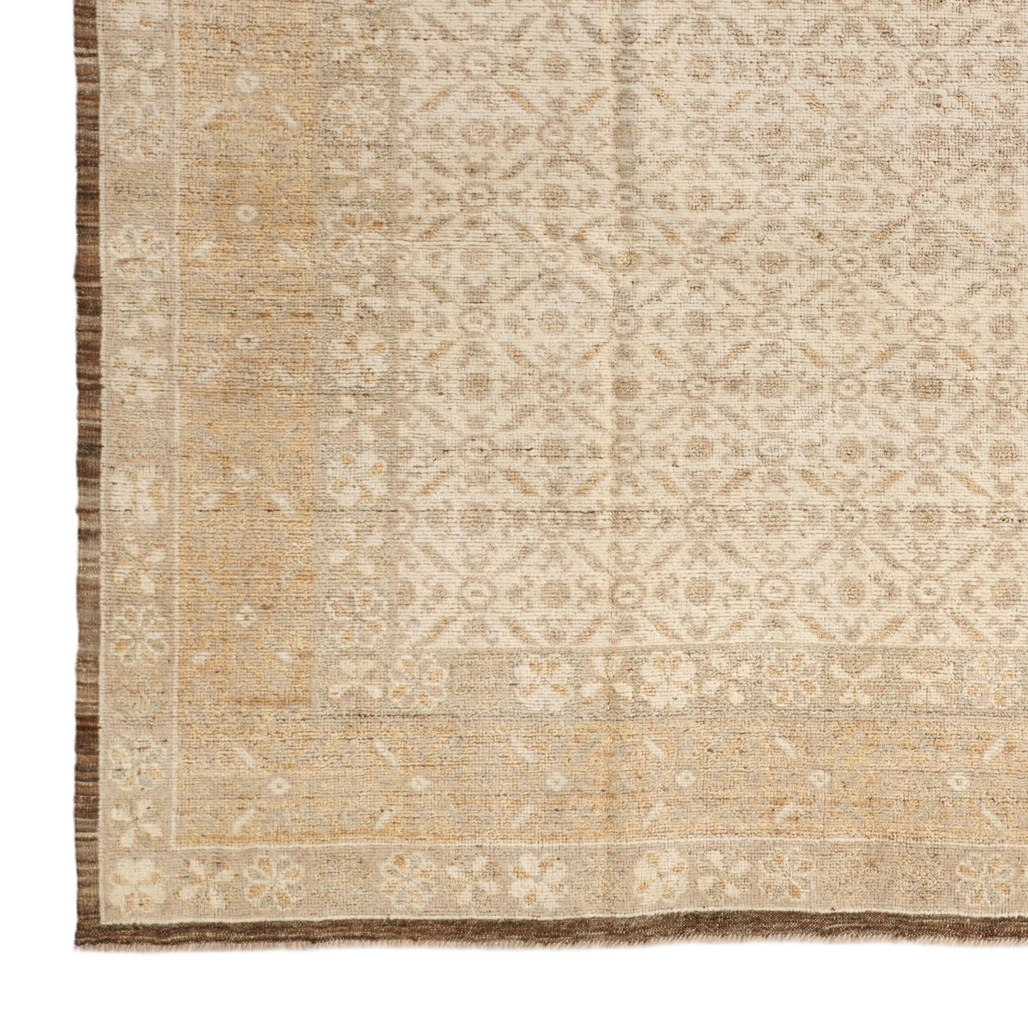 8' 3 x 10' 1 Hand Knotted Oushak Wool Rug