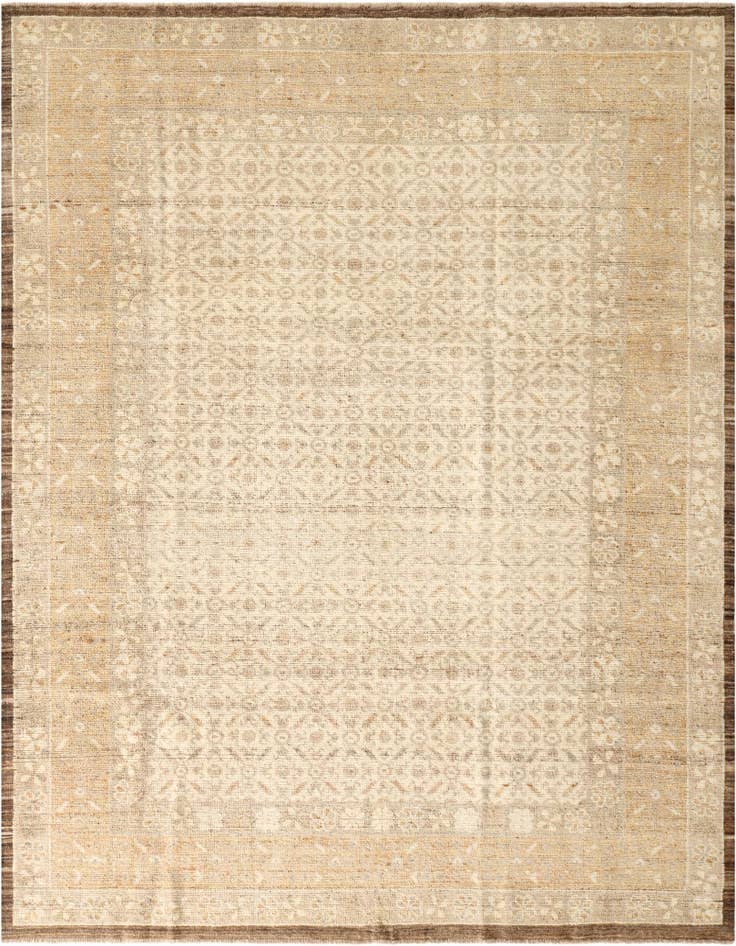 Detail image of 8' 3 x 10' 1 Hand Knotted Oushak Wool Rug