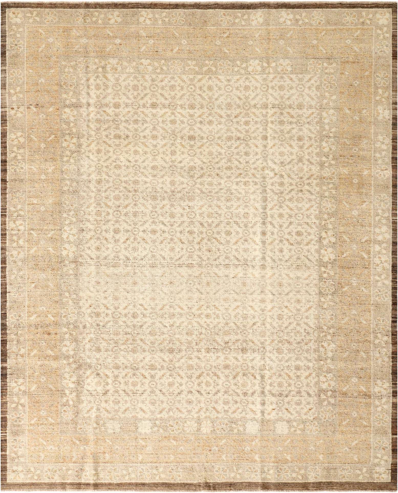 8' 3 x 10' 1 Hand Knotted Oushak Wool Rug