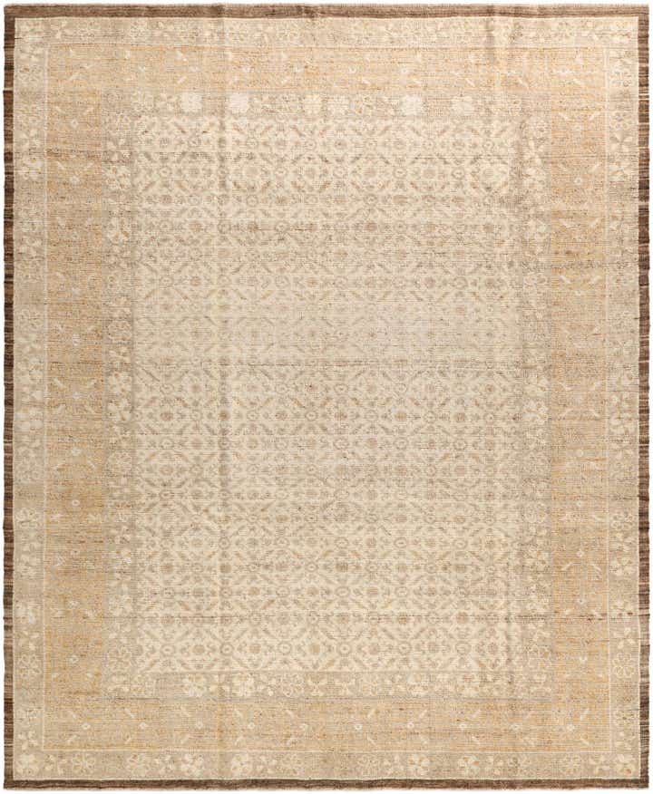 8' 3 x 10' 1 Hand Knotted Oushak Wool Rug