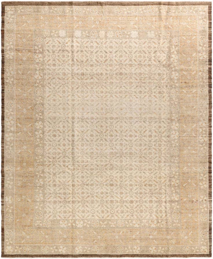 Detail image of 8' 3 x 10' 1 Hand Knotted Oushak Wool Rug