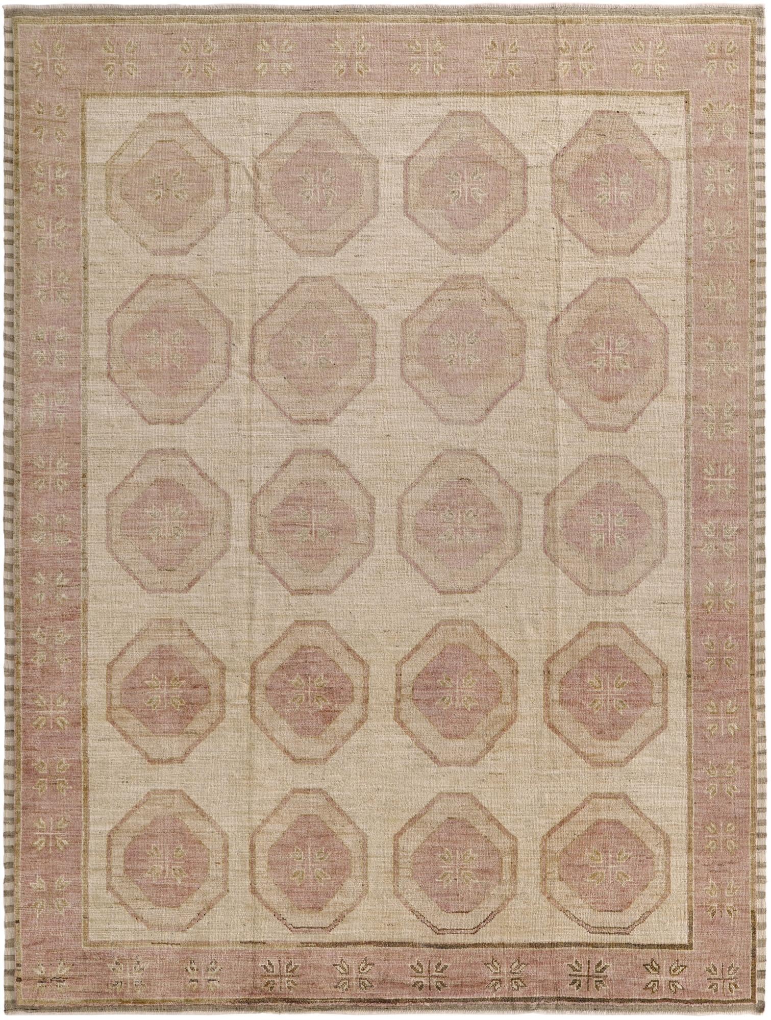 9' 6 x 12' 9 Hand Knotted Oushak Wool Rug