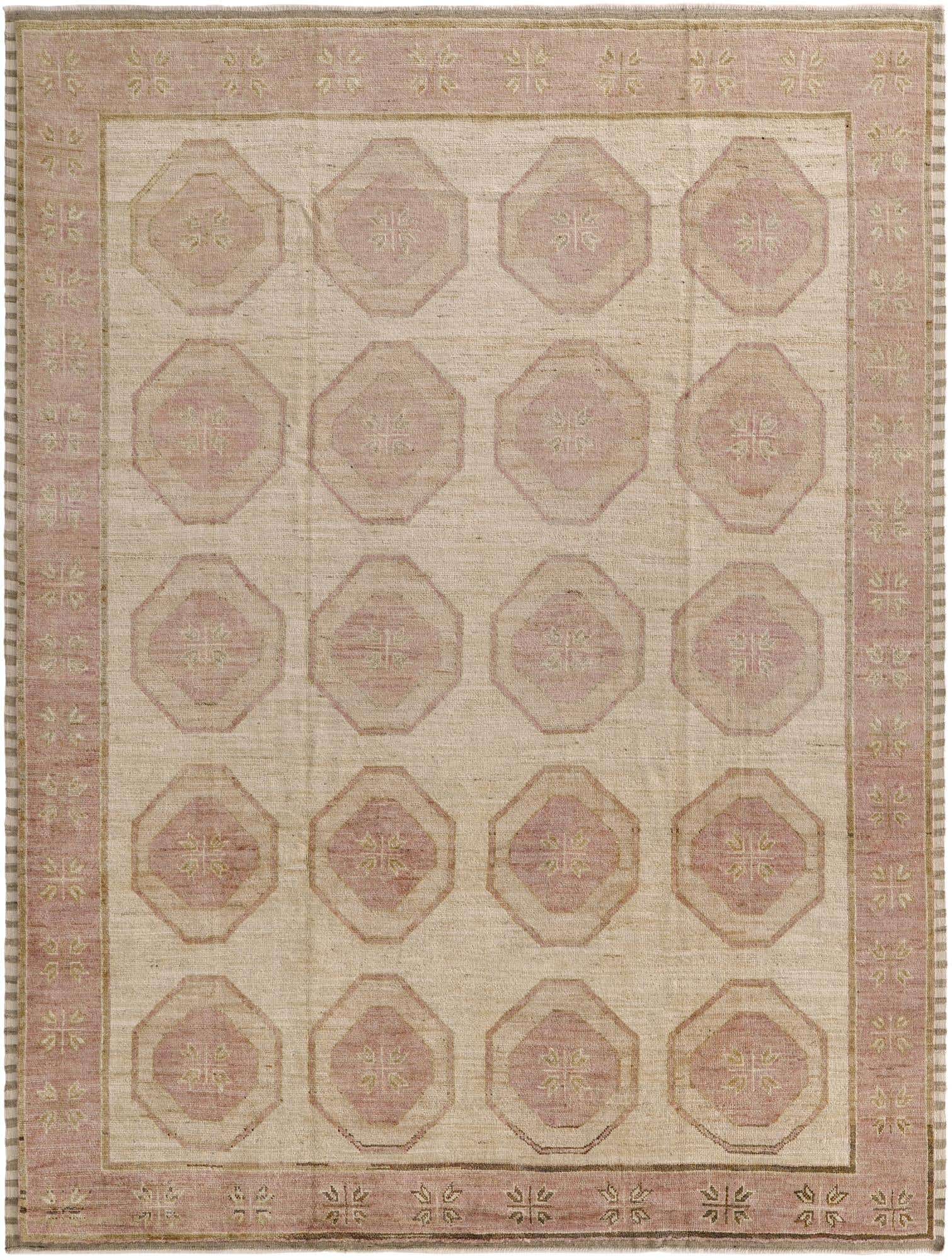9' 6 x 12' 9 Hand Knotted Oushak Wool Rug