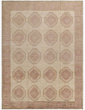 9' 6 x 12' 9 Hand Knotted Oushak Wool Rug