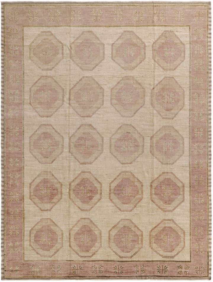 9' 6 x 12' 9 Hand Knotted Oushak Wool Rug