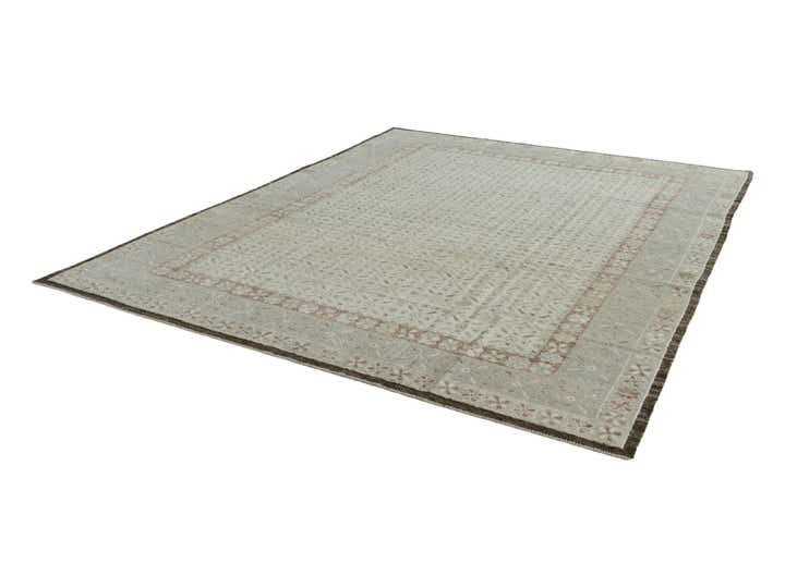 9' 4 x 11' 11 Hand Knotted Oushak Wool Rug