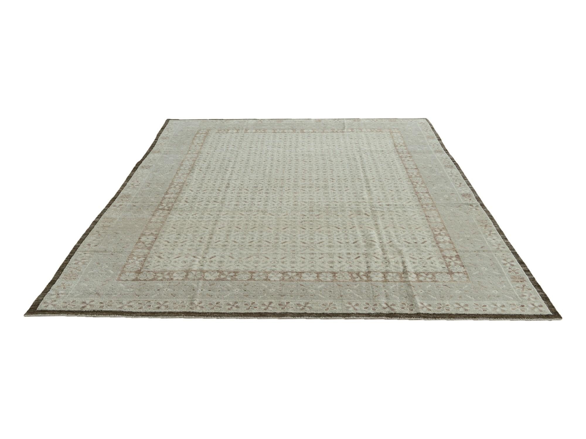 9' 4 x 11' 11 Hand Knotted Oushak Wool Rug