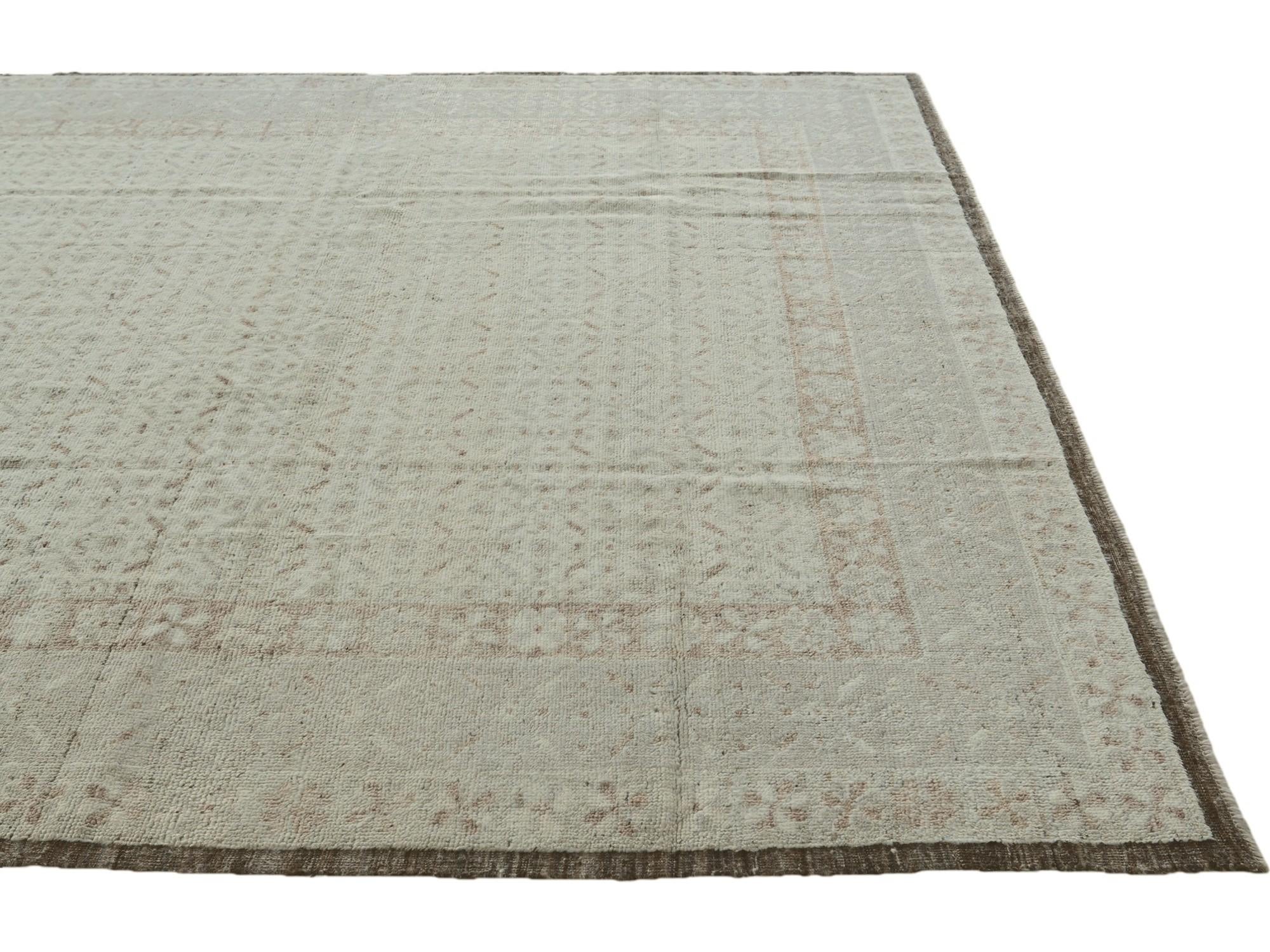 9' 4 x 11' 11 Hand Knotted Oushak Wool Rug