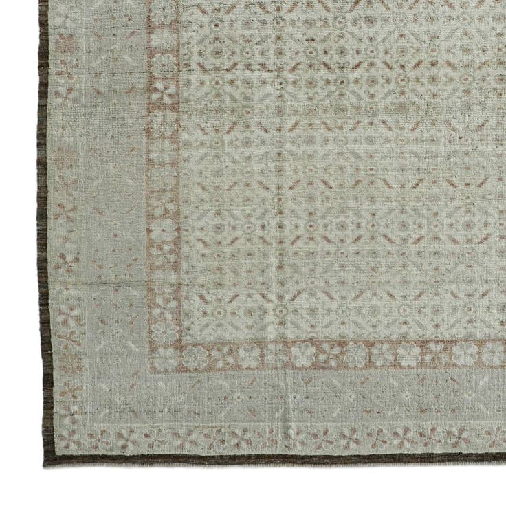 Detail image of 9' 4 x 11' 11 Hand Knotted Oushak Wool Rug