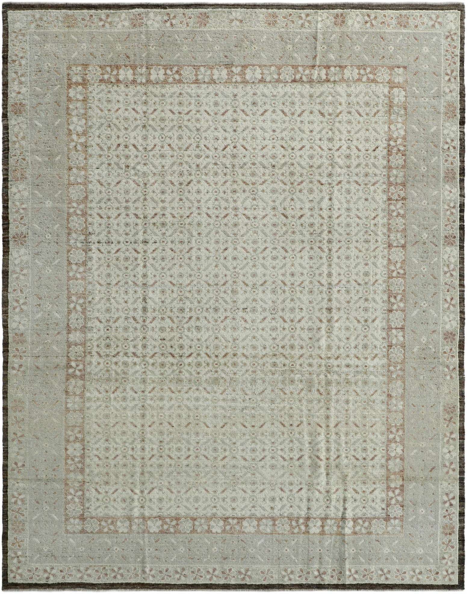 9' 4 x 11' 11 Hand Knotted Oushak Wool Rug
