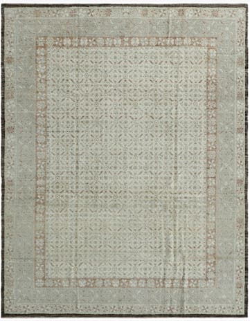 9' 4 x 11' 11 Hand Knotted Oushak Wool Rug