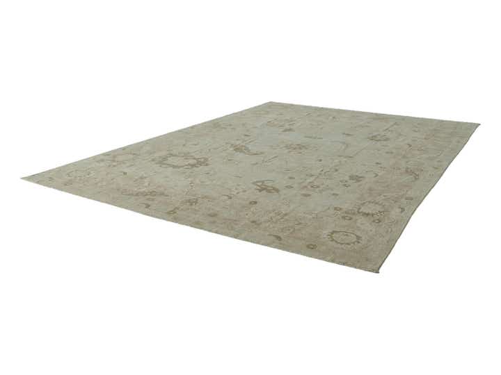 9' 10 x 13' 8 Hand Knotted Oushak Wool Rug