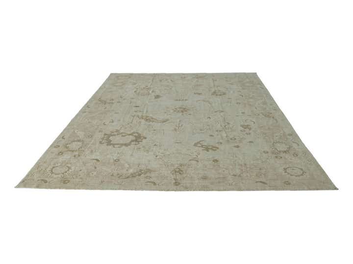 9' 10 x 13' 8 Hand Knotted Oushak Wool Rug