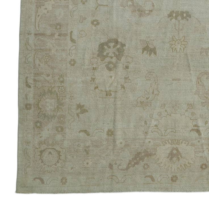 Detail image of 9' 10 x 13' 8 Hand Knotted Oushak Wool Rug