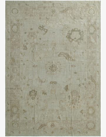 9' 10 x 13' 8 Hand Knotted Oushak Wool Rug