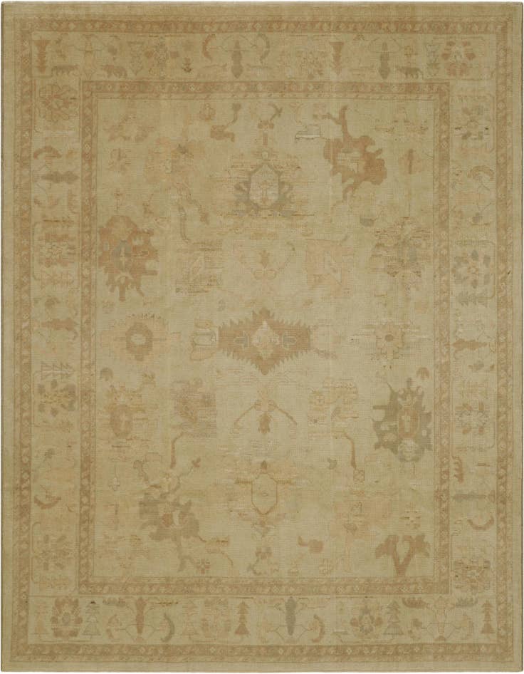 Detail image of 8' 3 x 9' 11 Hand Knotted Oushak Wool Rug