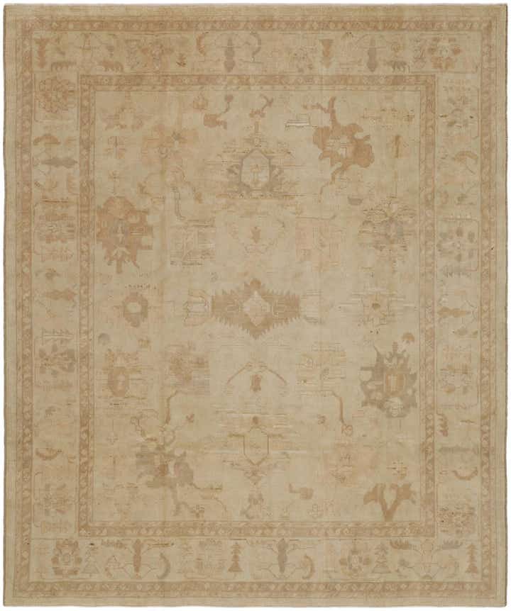8' 3 x 9' 11 Hand Knotted Oushak Wool Rug